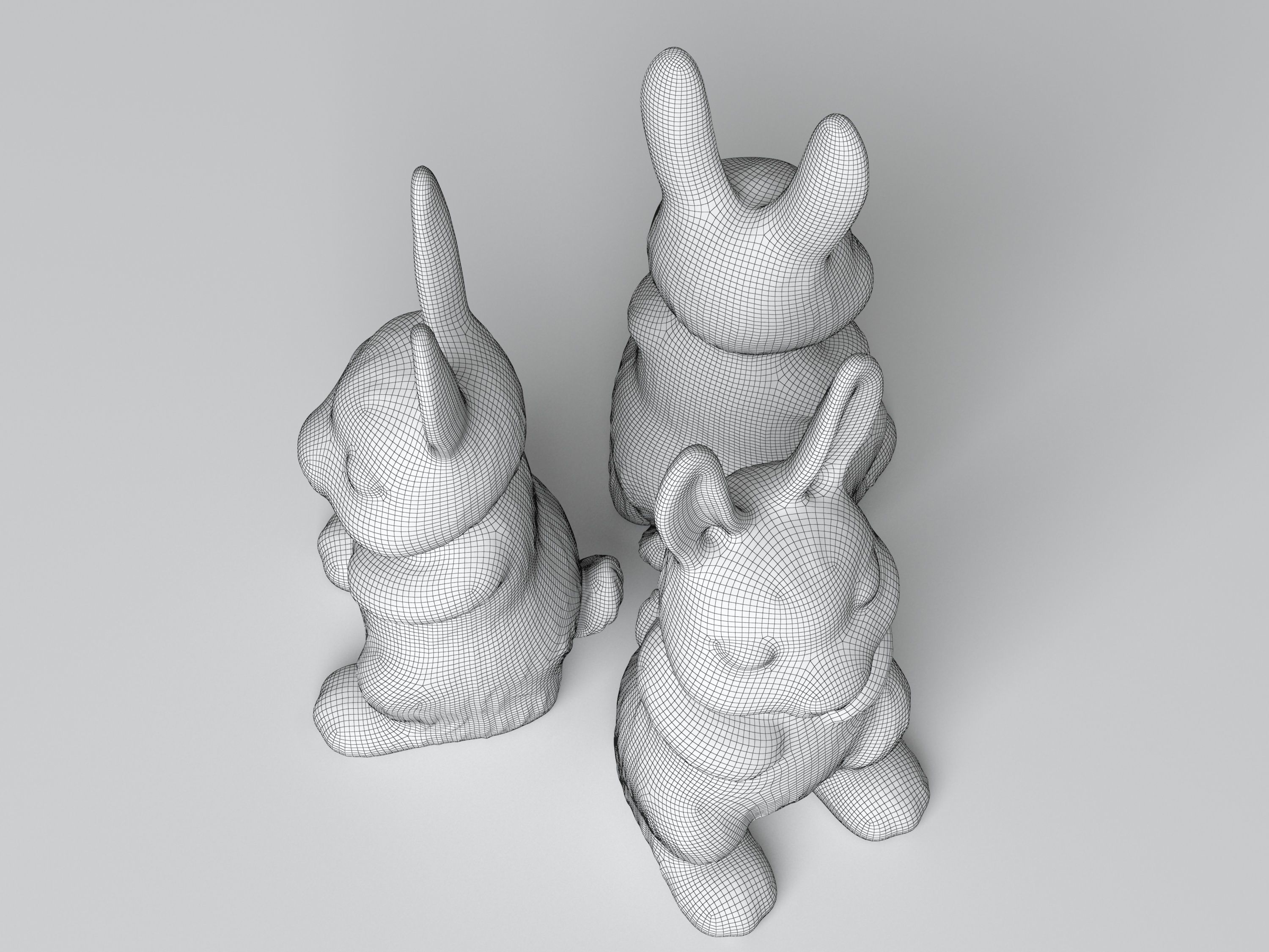 Chocolate bunny Free 3D model_5