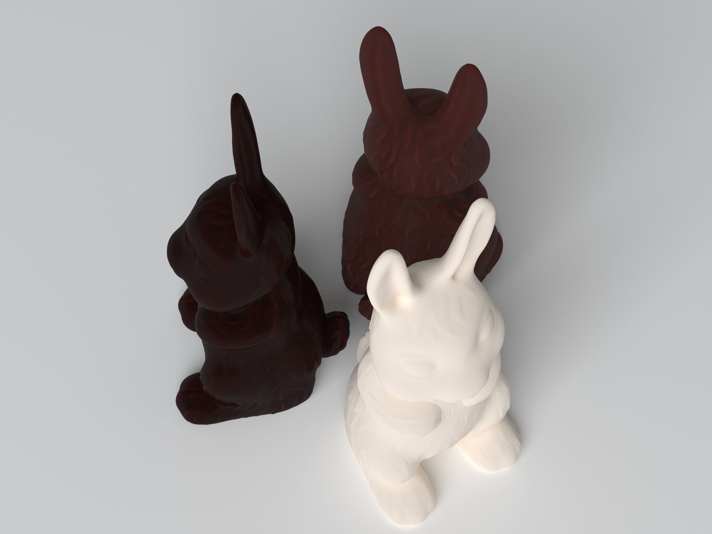 Chocolate bunny Free 3D model_4