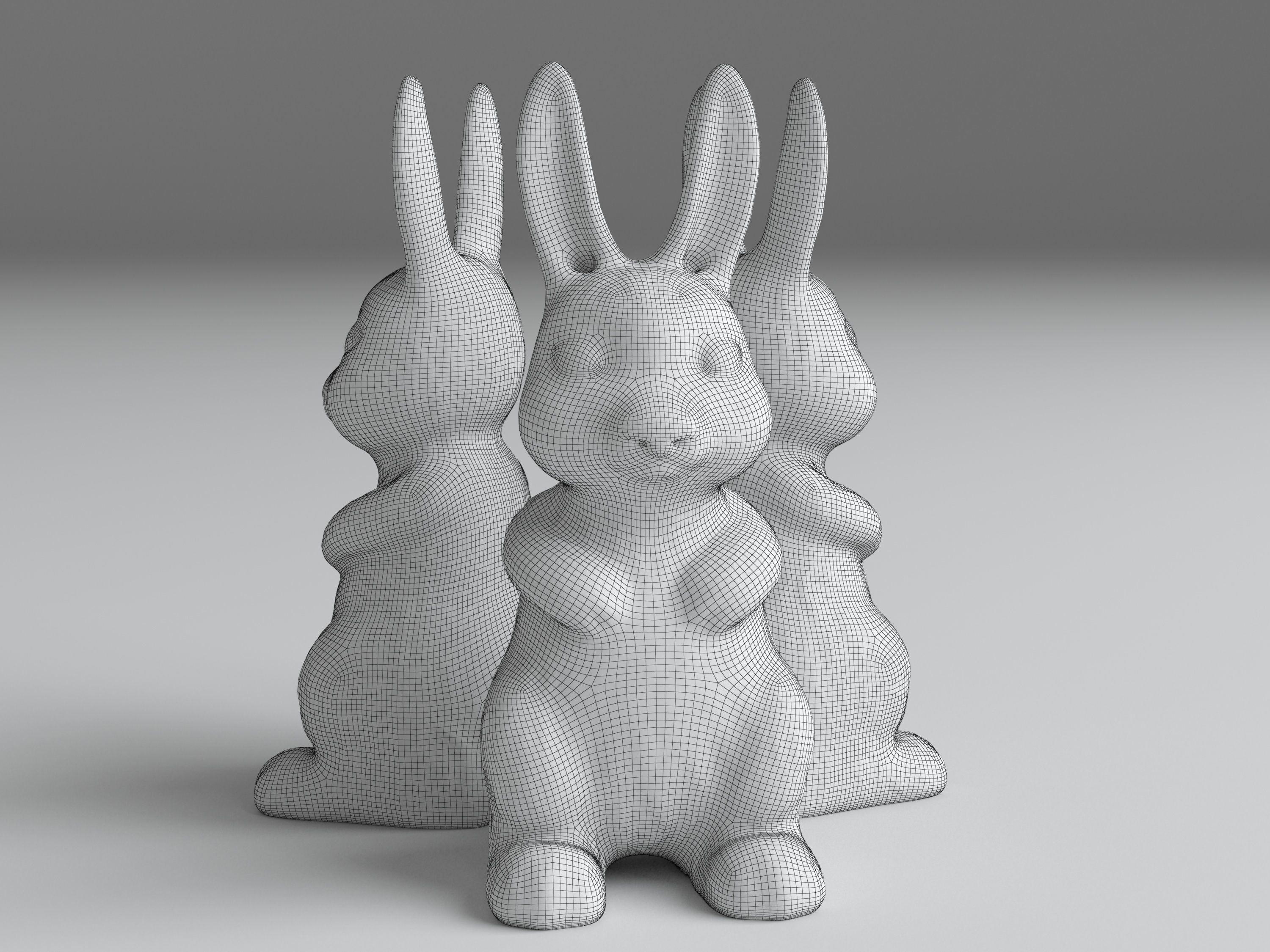 Chocolate bunny Free 3D model_3