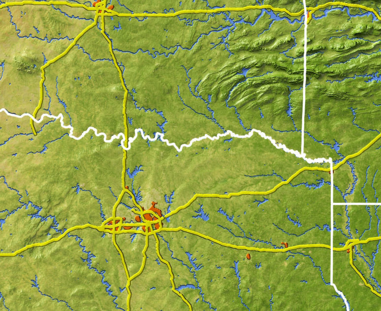 Texas High resolution 3D relief maps 3D model_8