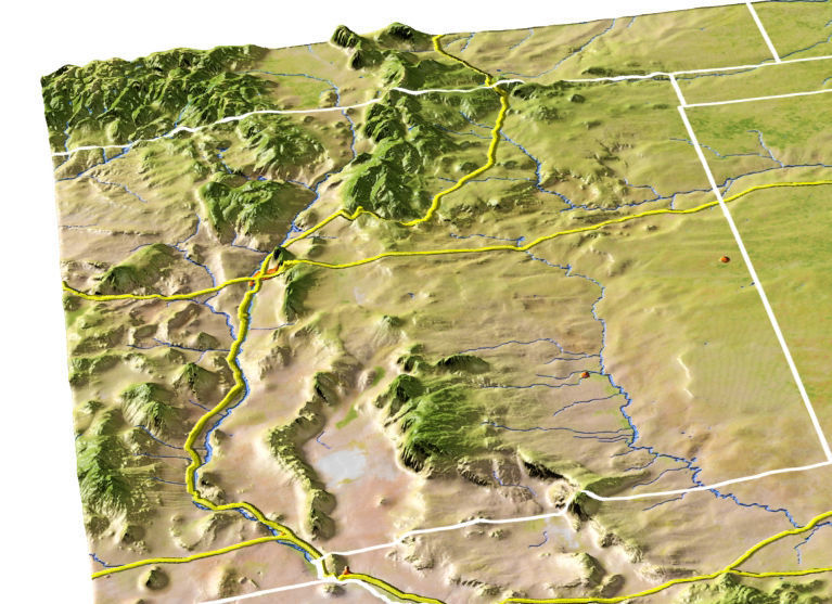 Texas High resolution 3D relief maps 3D model_3