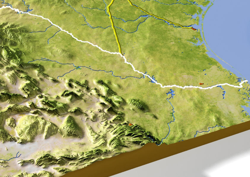 Texas High resolution 3D relief maps 3D model_2
