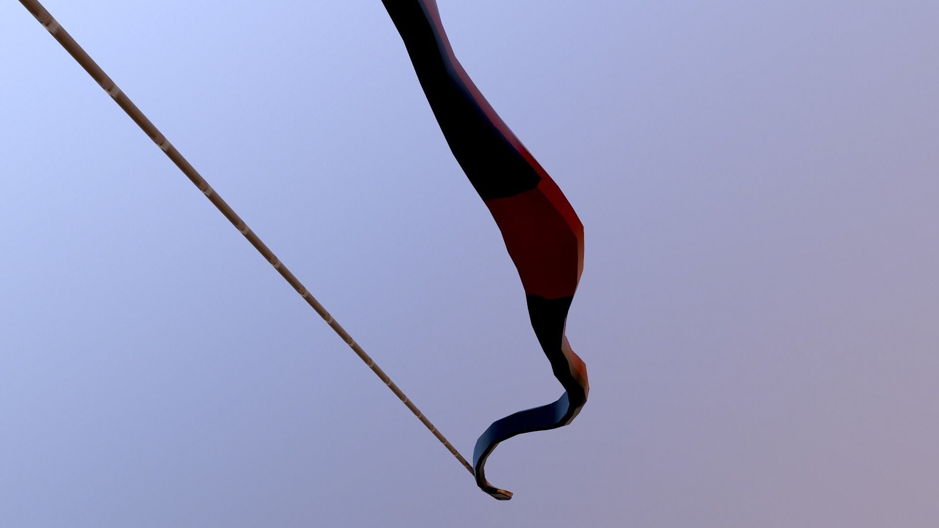 Low Poly Bow and arrow Free low-poly 3D model_4