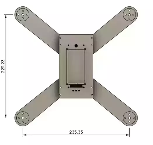 Fully 3D Printable 7 inch Quadcopter Drone 3D print model