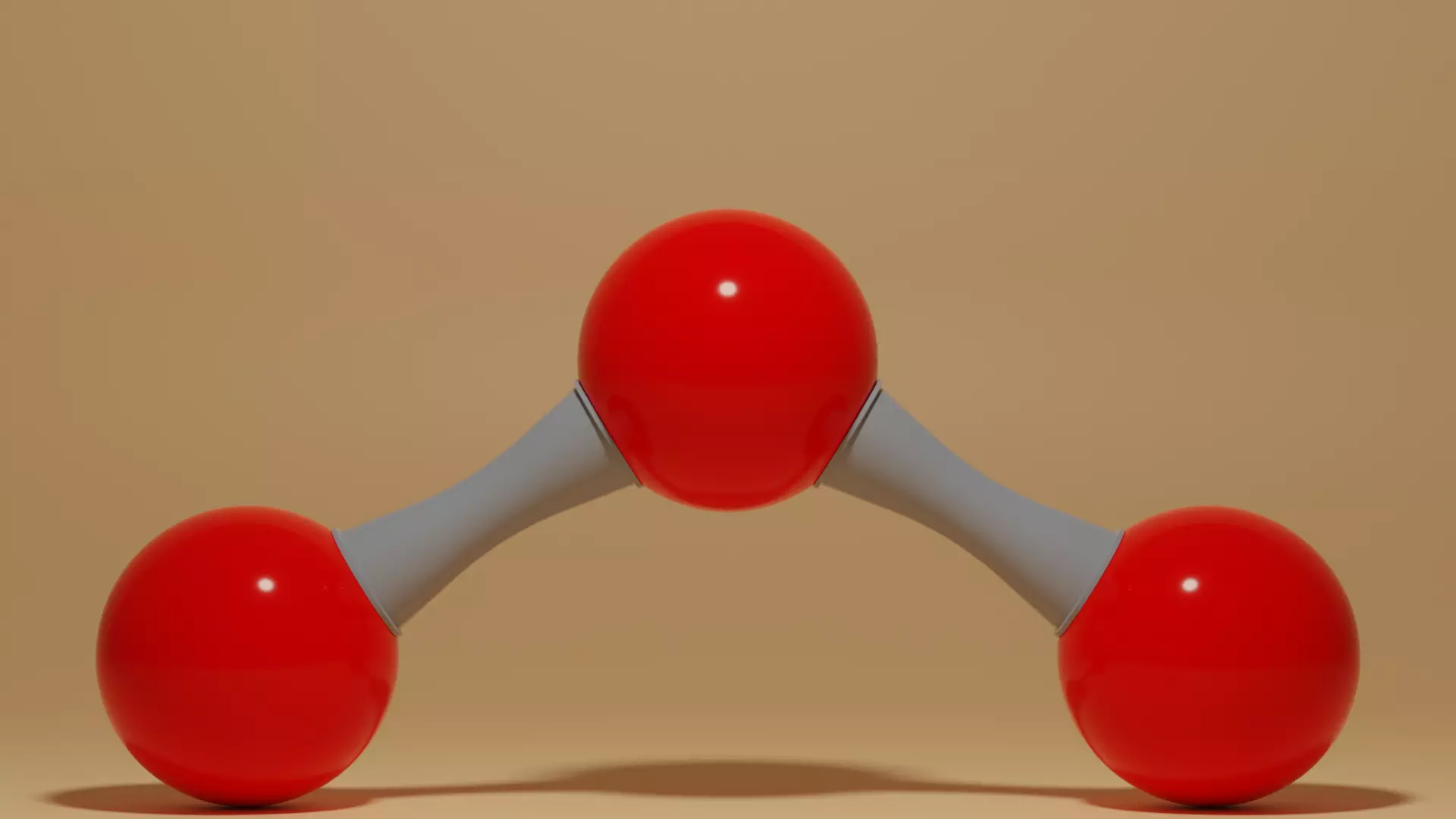 O3 Ozone Molecule Low-poly 3D model