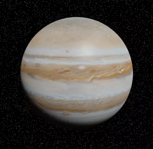 Planet Jupiter Low-poly 3D model_0