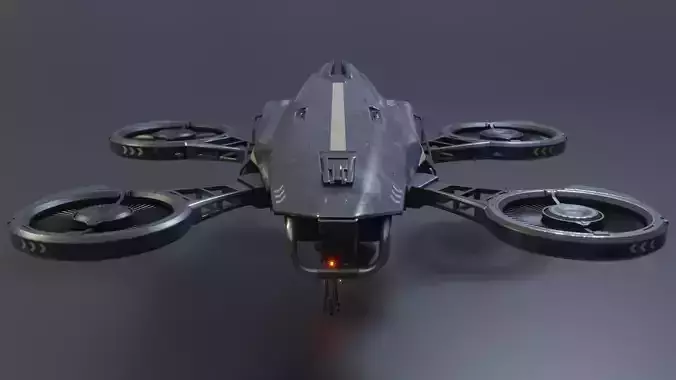 Sci-Fi Drone Low-poly 3D model