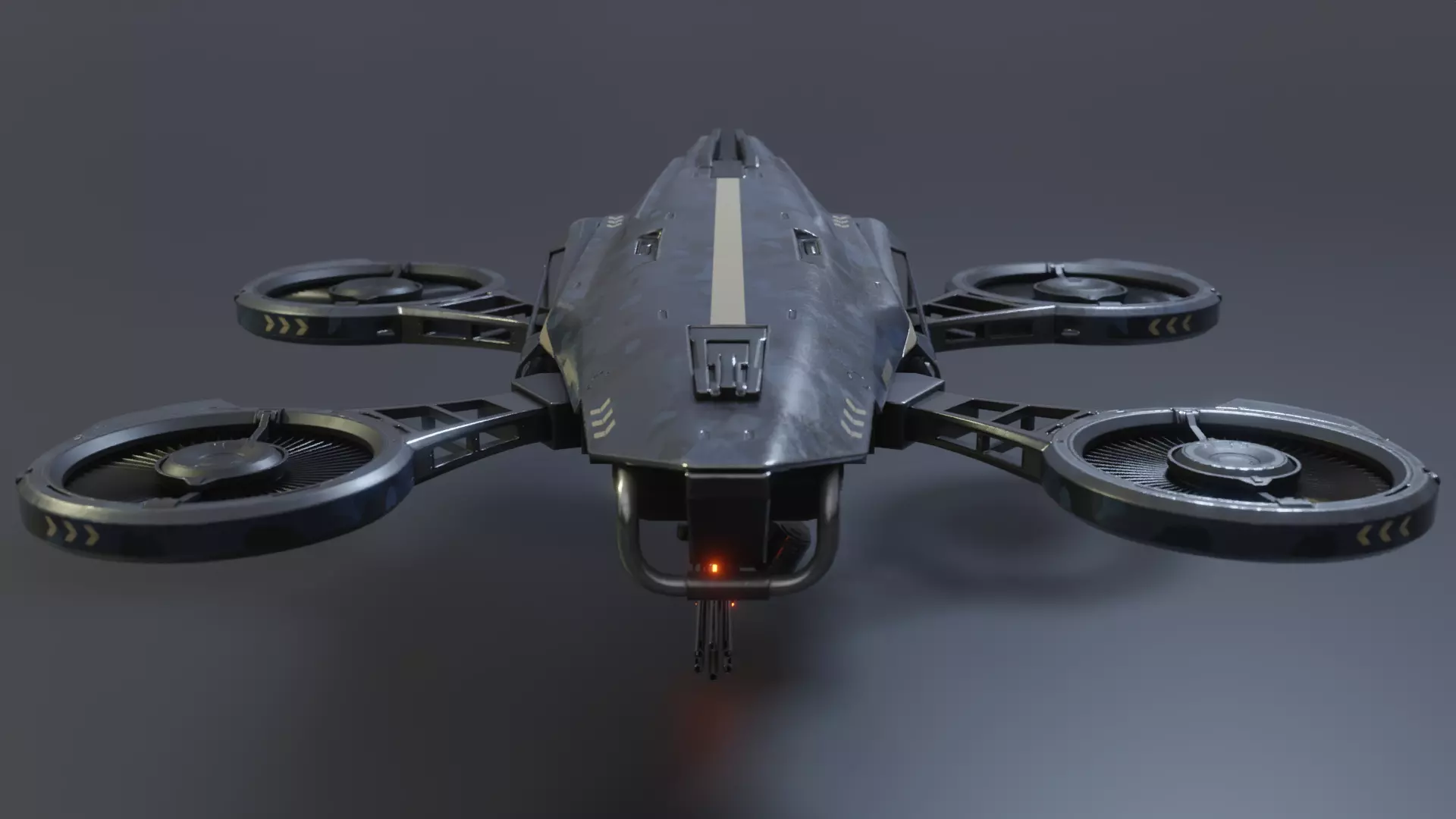 Sci-Fi Drone Low-poly 3D model_0