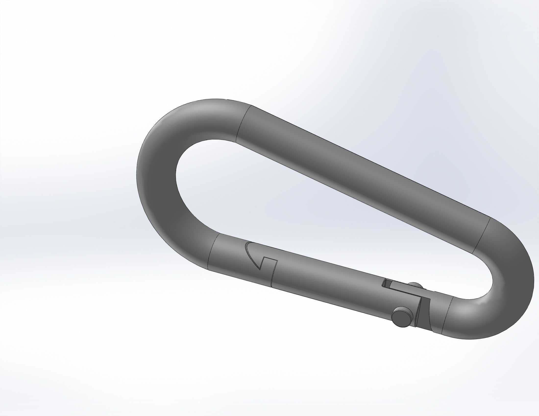 Carabiner 6mm 3D model_3