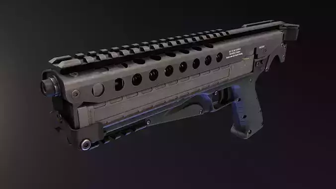 KelTec P50 pistol Low-poly 3D model