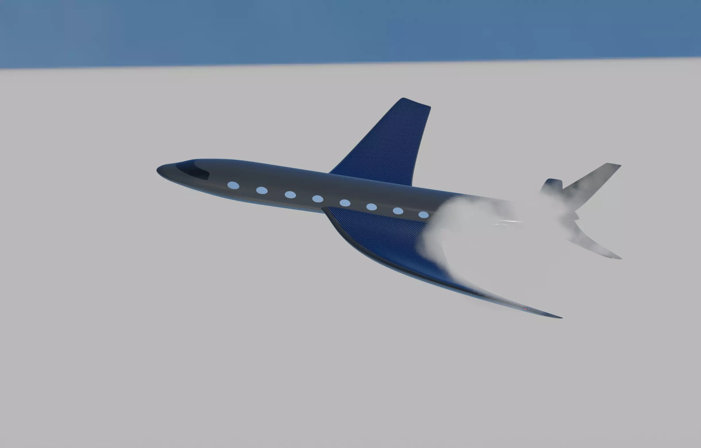 Futuristic plane Concept 3D Free low-poly 3D model