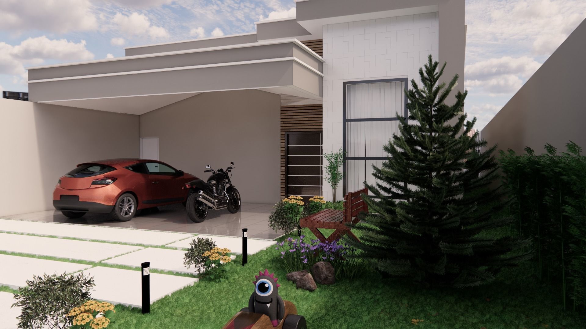 Modern House  3D model_3