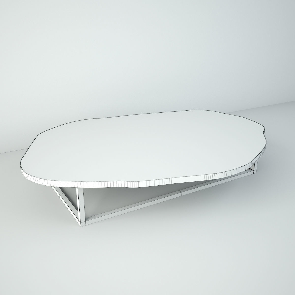 Petrified Wood Slice Coffee Table 1 3D model_2