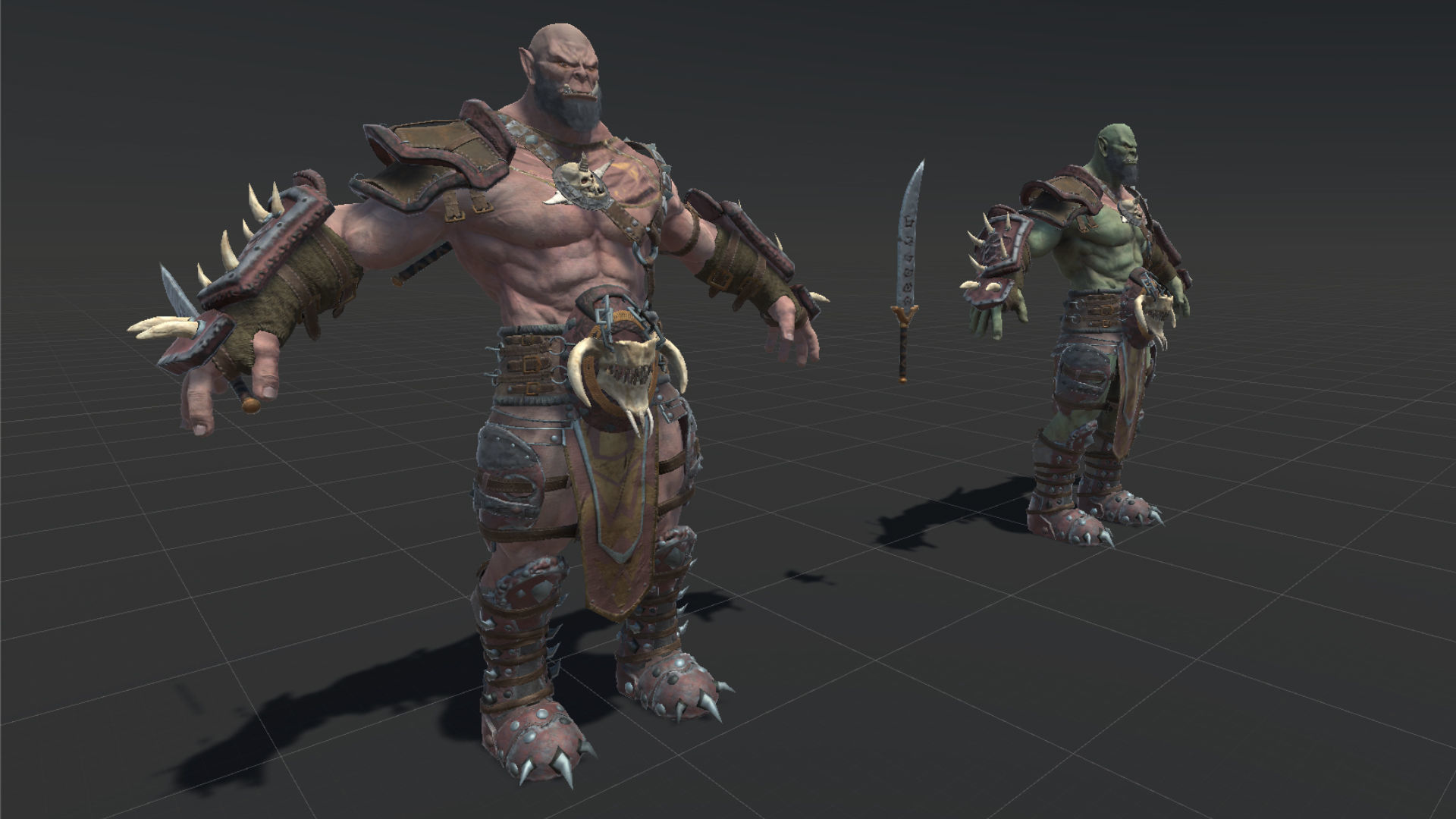 Orc Rogue Low-poly 3D model_19