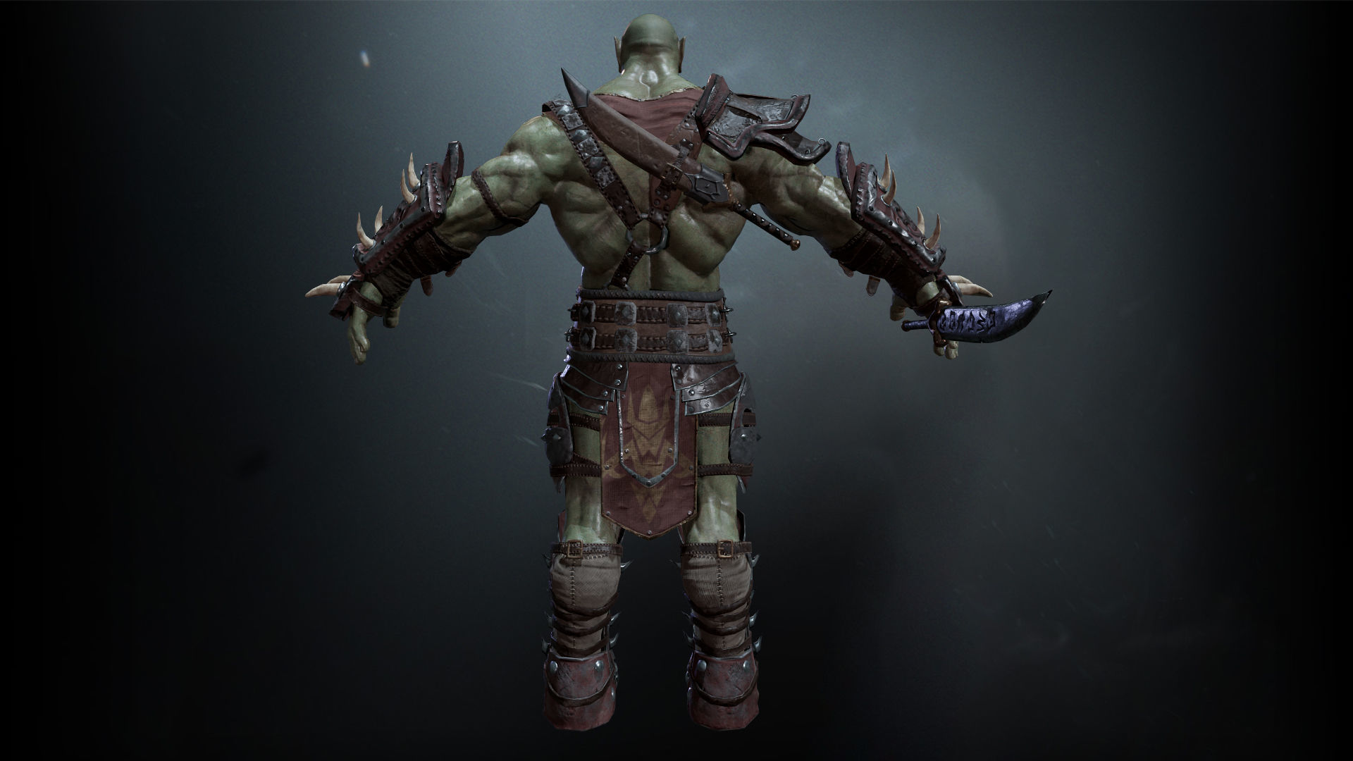 Orc Rogue Low-poly 3D model_10