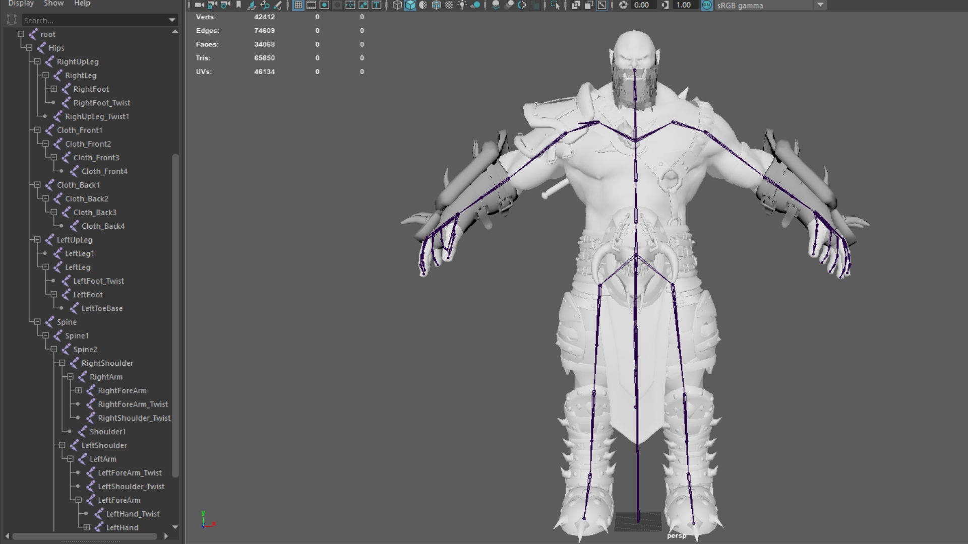 Orc Rogue Low-poly 3D model_13