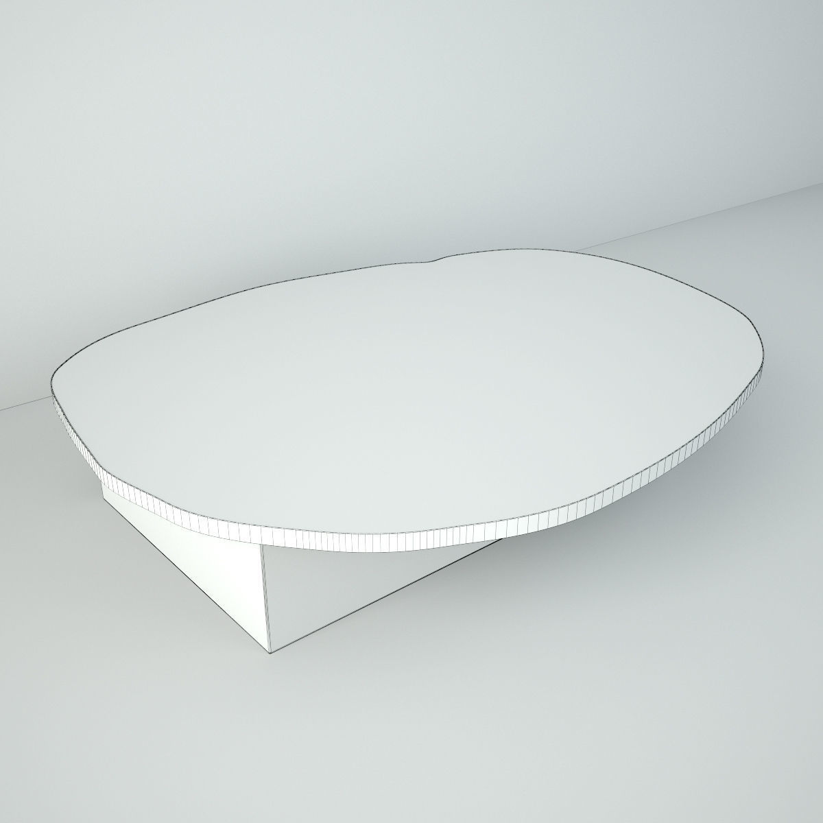 Petrified Wood Slice Coffee Table 2 3D model_2