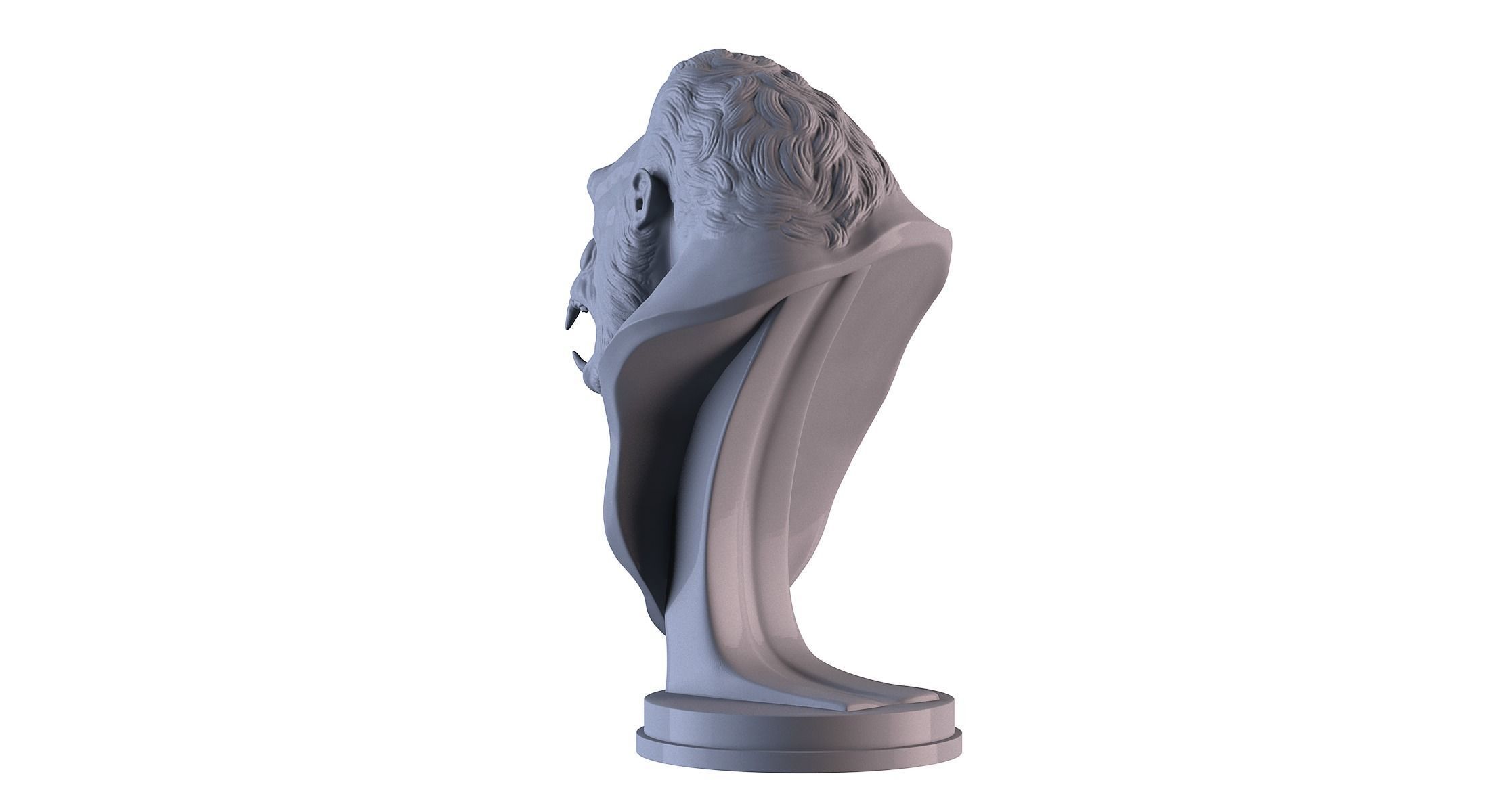 Gorilla Bust 3D print model_6