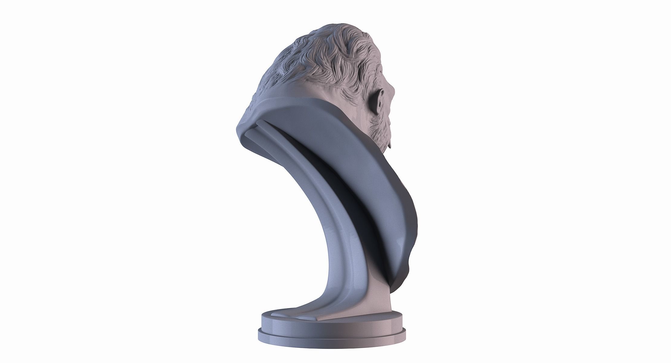 Gorilla Bust 3D print model_4