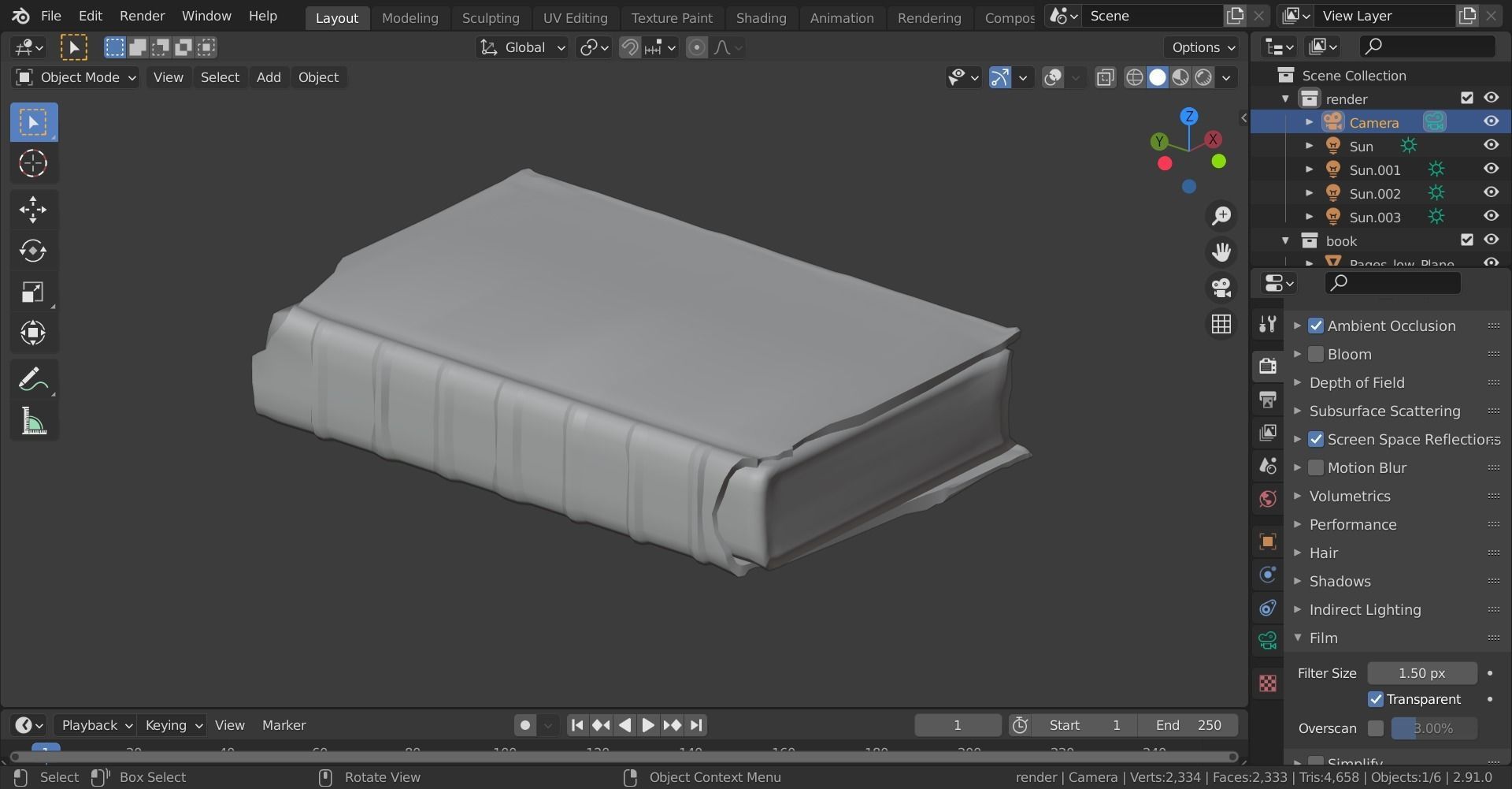 Old book 3D model_9
