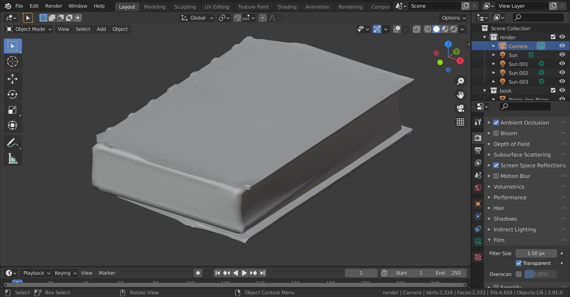 Old book 3D model_10