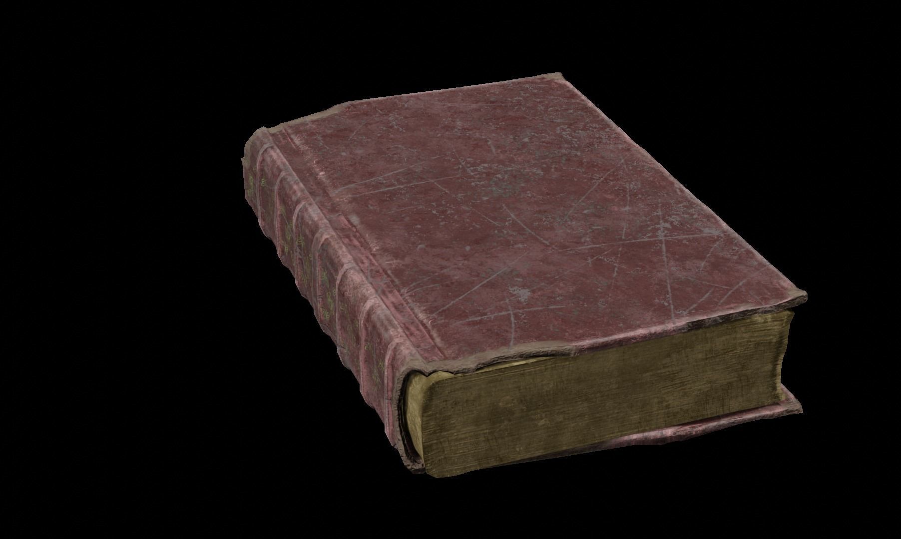 Old book 3D model_3
