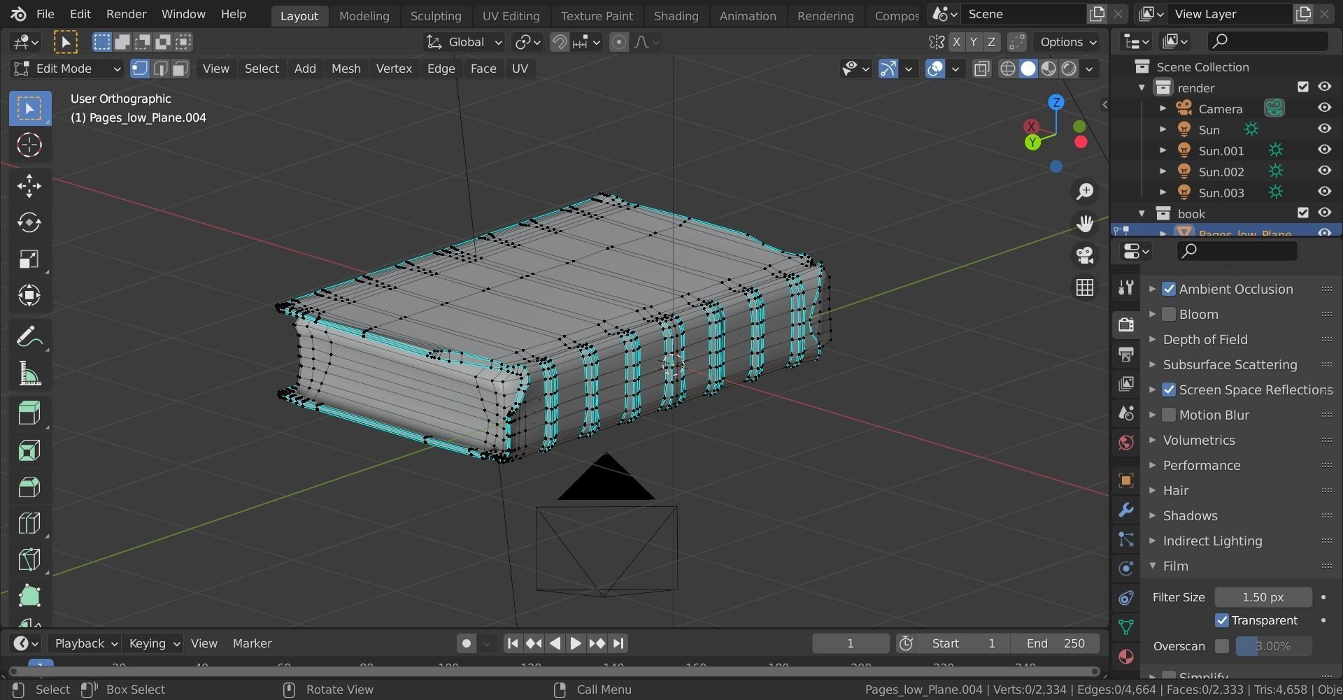 Old book 3D model_11