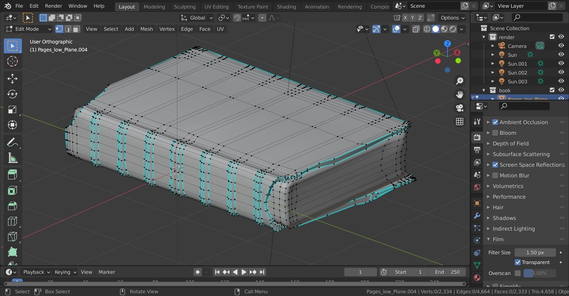 Old book 3D model_14