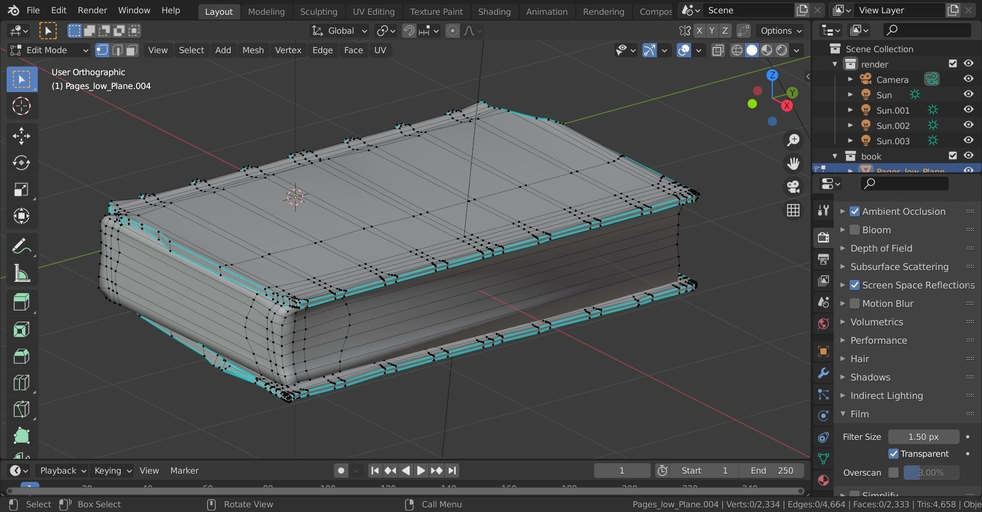 Old book 3D model_12