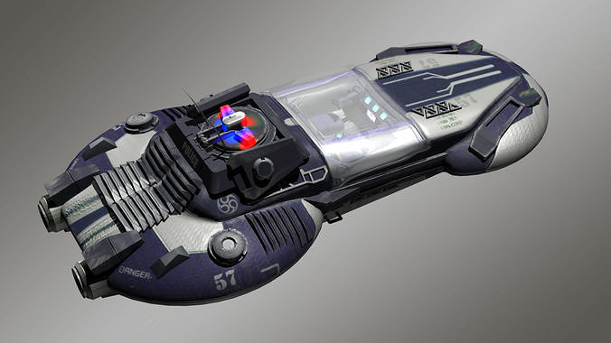 Cyber Police Car Low-poly 3D model