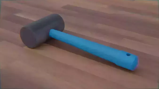 Low-poly Cylindrical Hammer