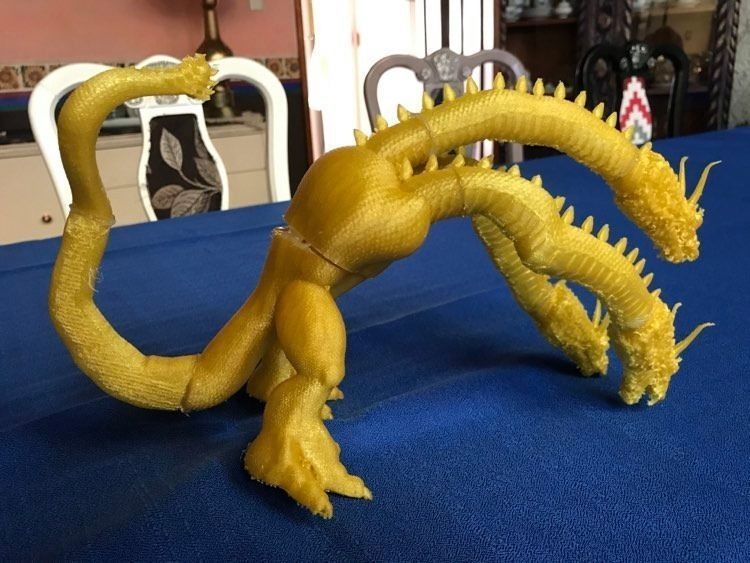 King Ghidorah Headphones Holder 3D print model_46