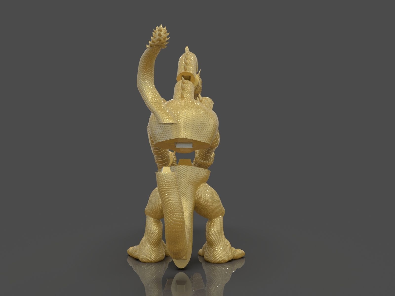 King Ghidorah Headphones Holder 3D print model_26