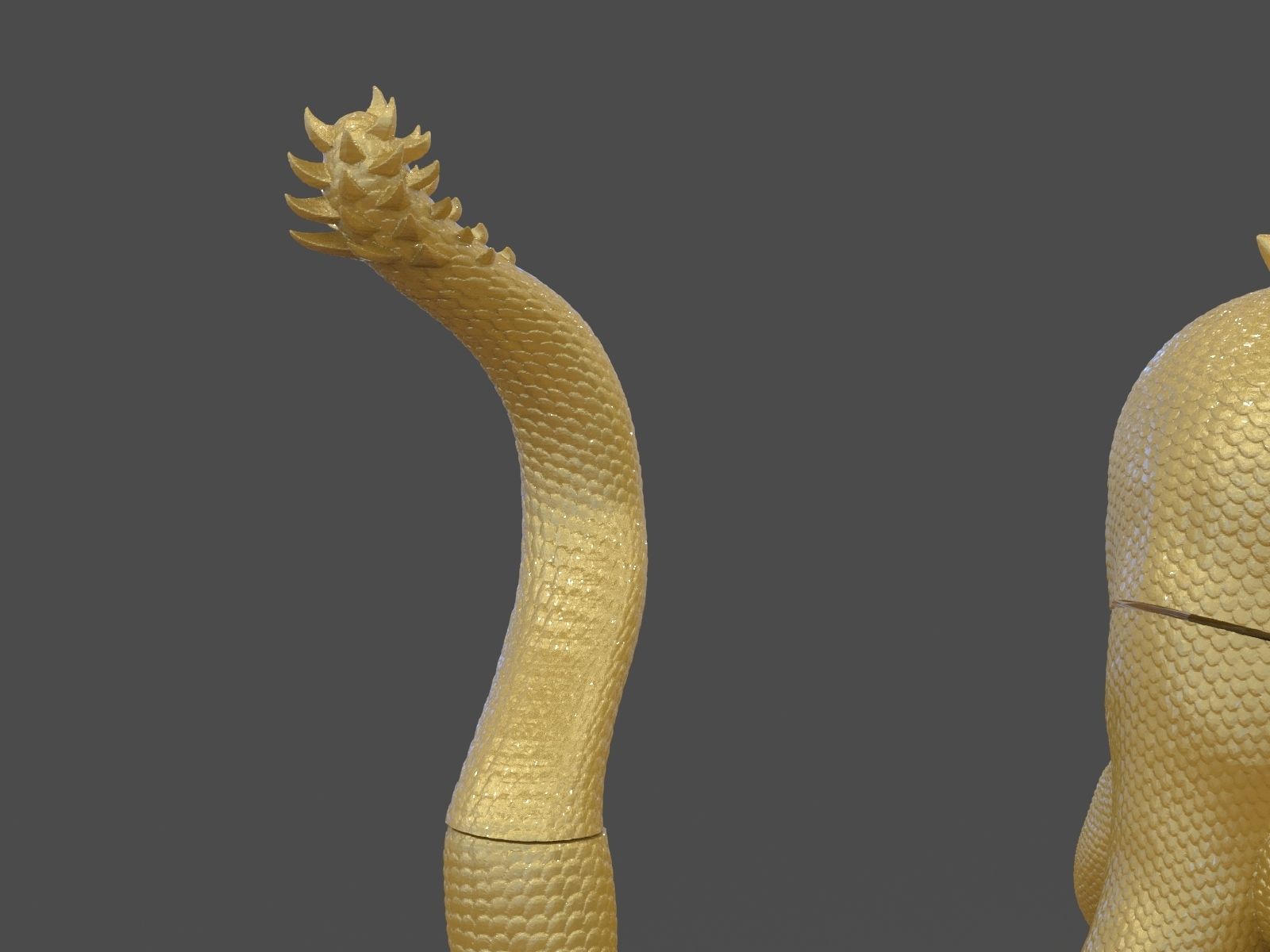 King Ghidorah Headphones Holder 3D print model_12