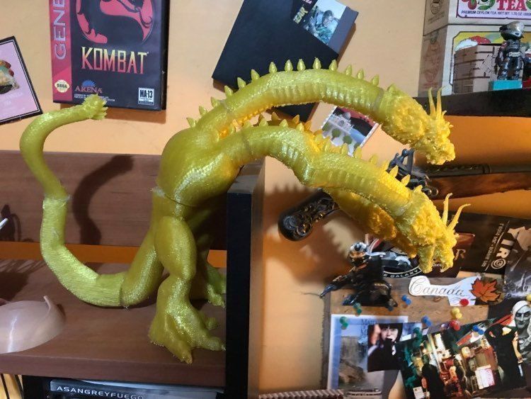 King Ghidorah Headphones Holder 3D print model_39