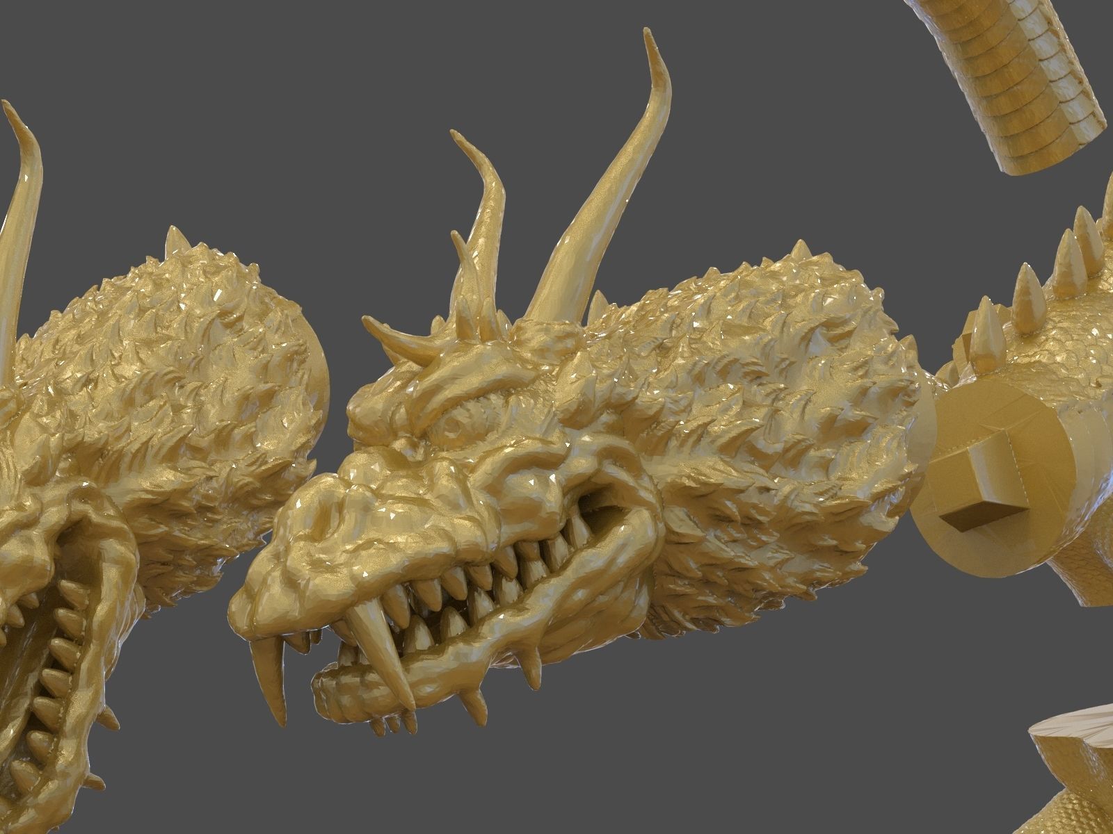 King Ghidorah Headphones Holder 3D print model_38