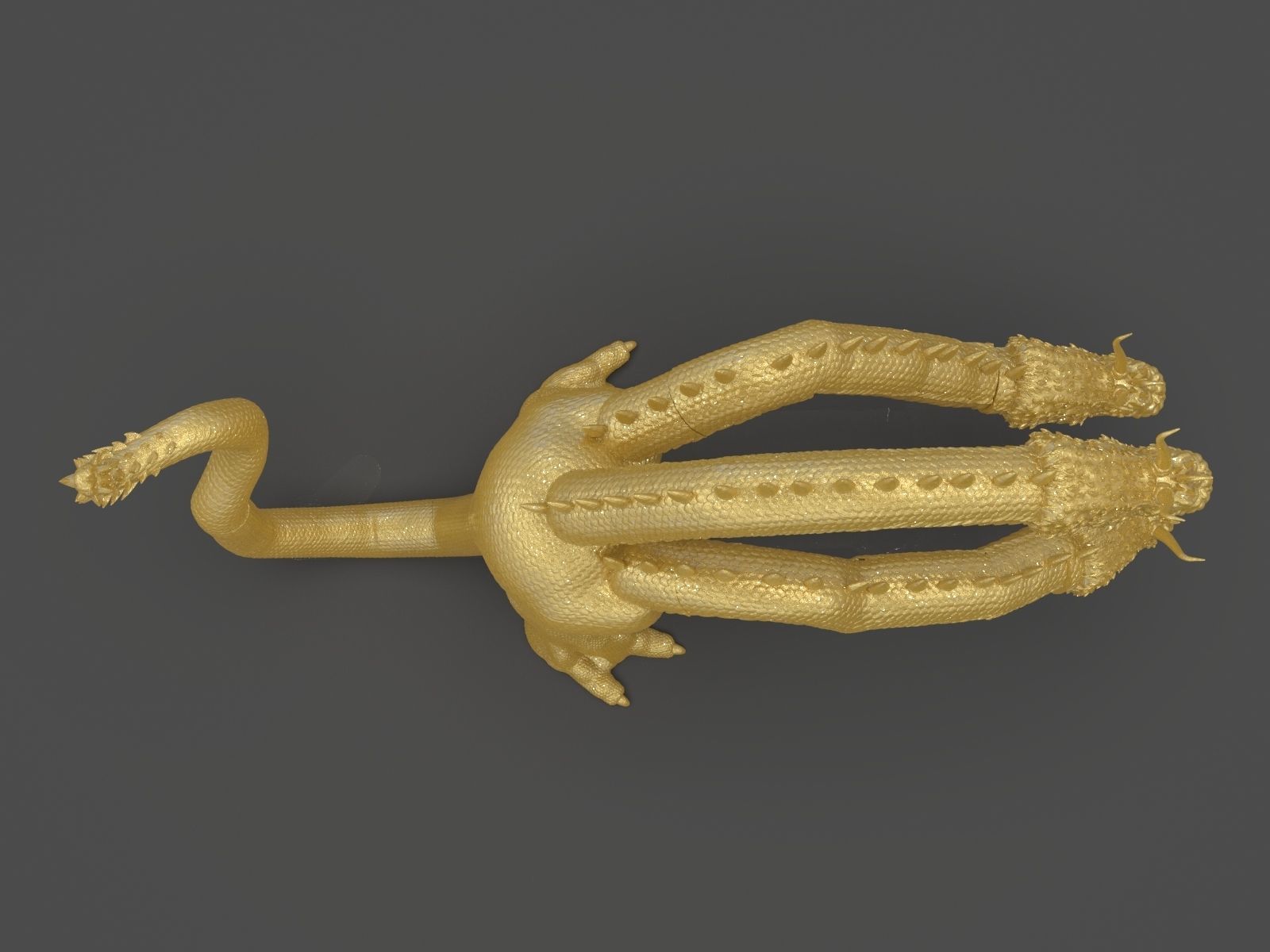 King Ghidorah Headphones Holder 3D print model_19