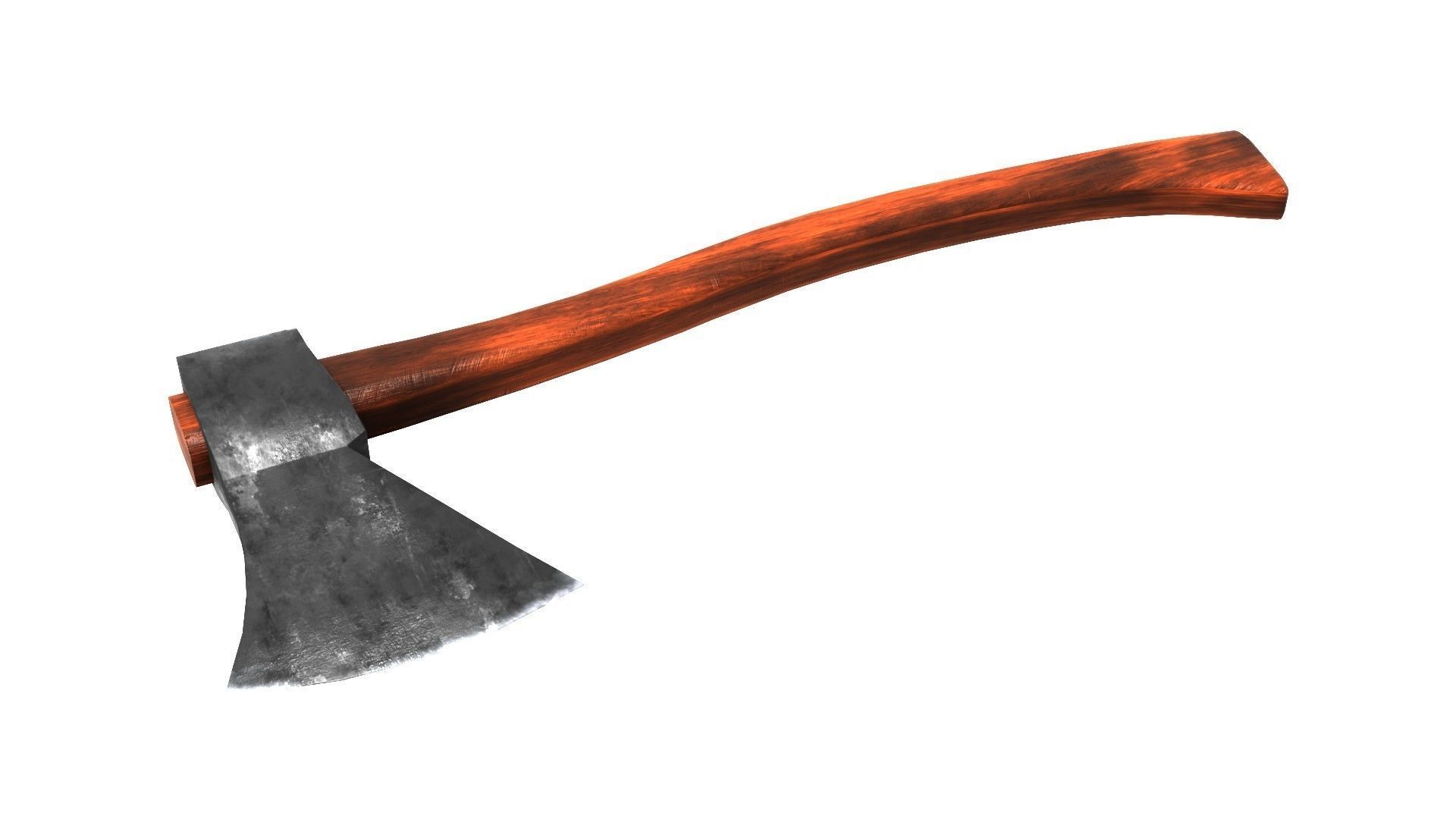 Wooden Axe 3D Model Low-poly 3D model_5