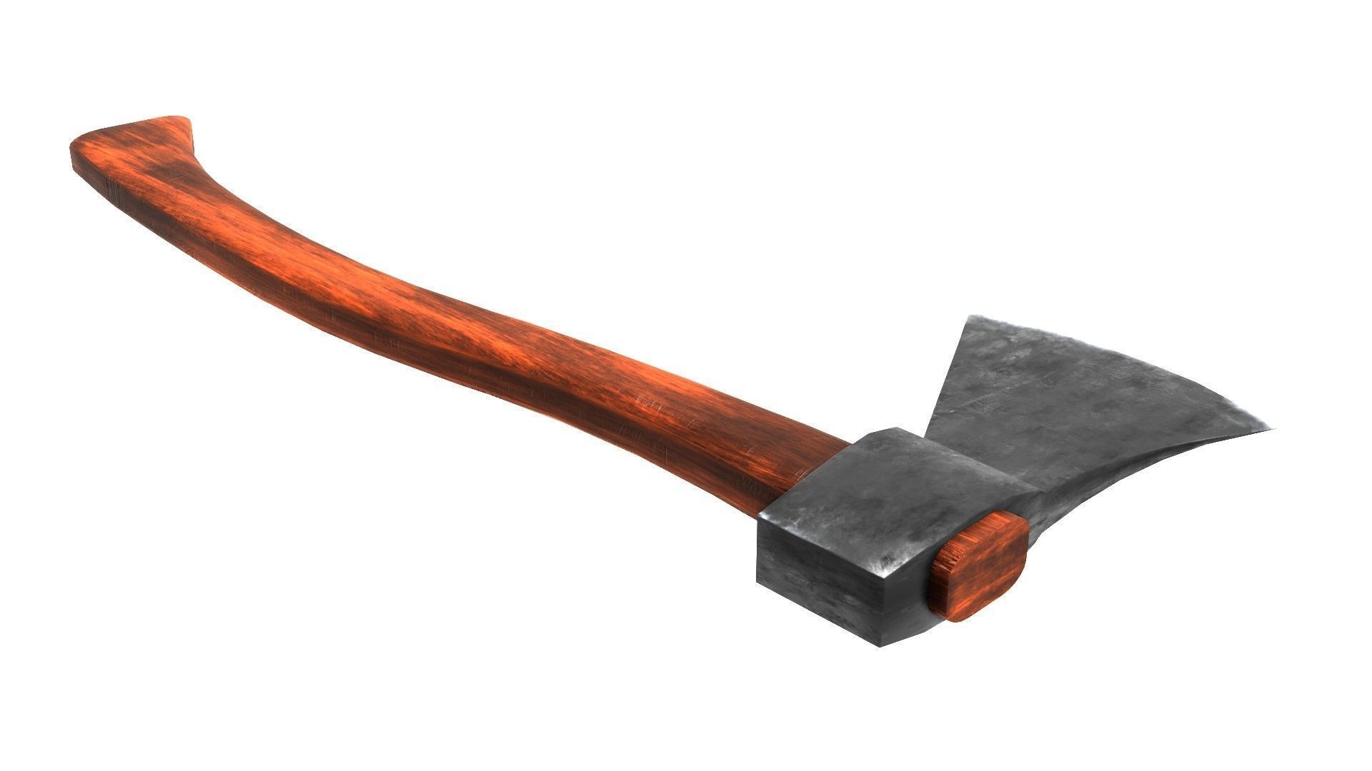 Wooden Axe 3D Model Low-poly 3D model_4