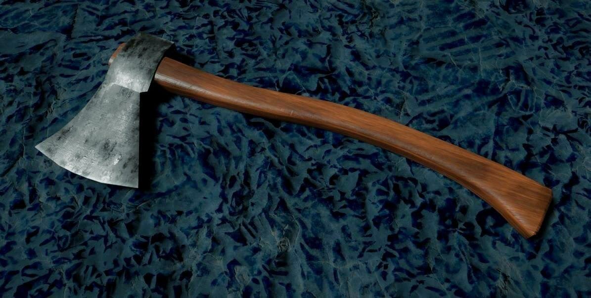 Wooden Axe 3D Model Low-poly 3D model_3