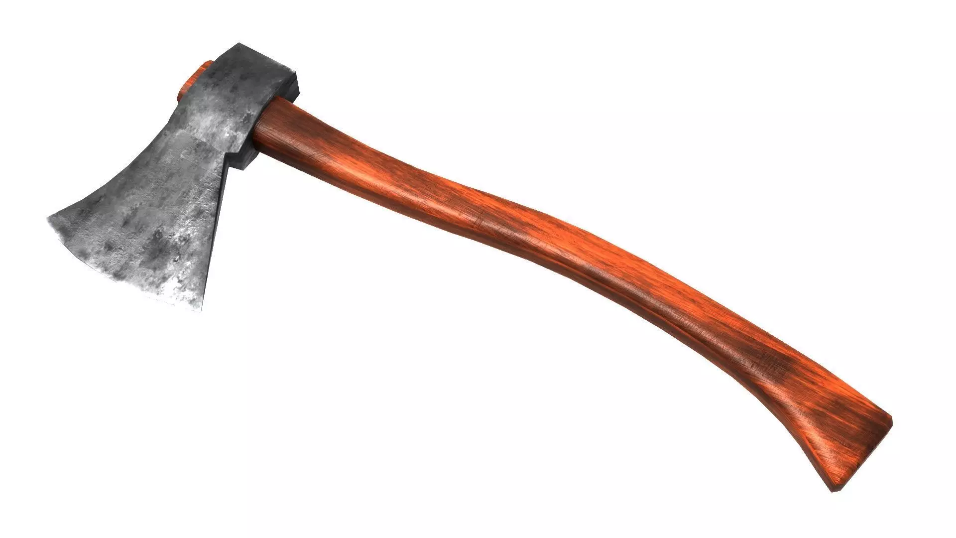 Wooden Axe 3D Model Low-poly 3D model_0