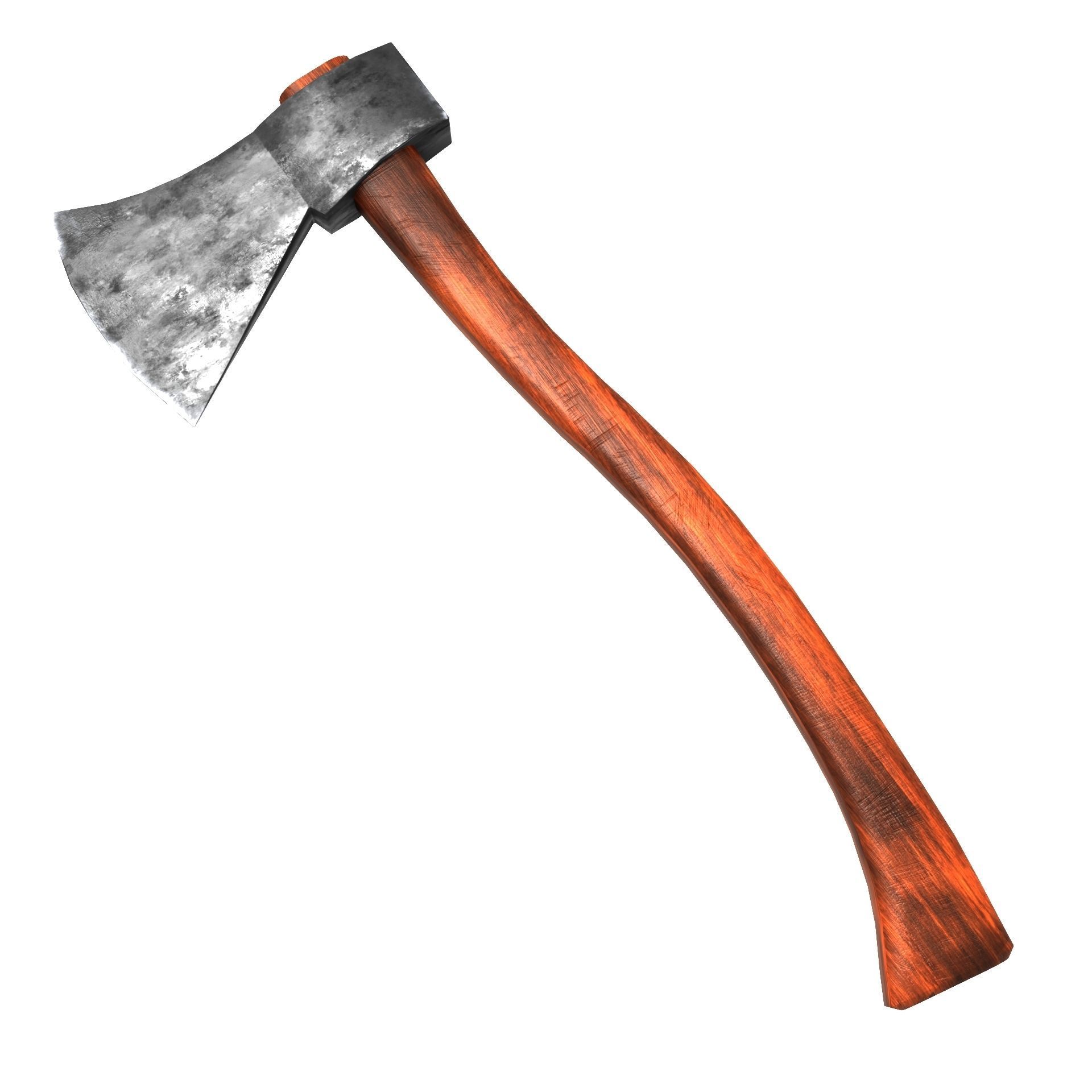 Wooden Axe 3D Model Low-poly 3D model_2