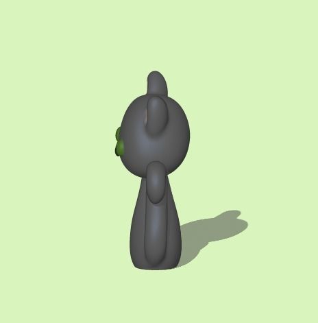 Little Sitting Cat 3D print model_1