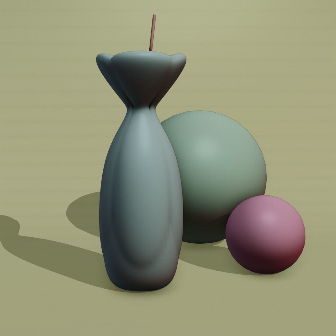 FLOWER VASE Low-poly 3D model_2