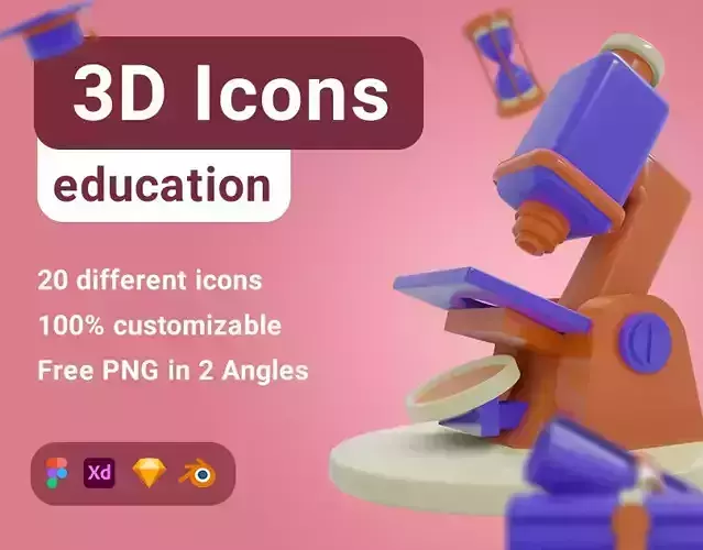 3D Icon pack - Education