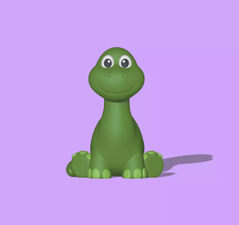 Sitting Brachiosausus 3D print model