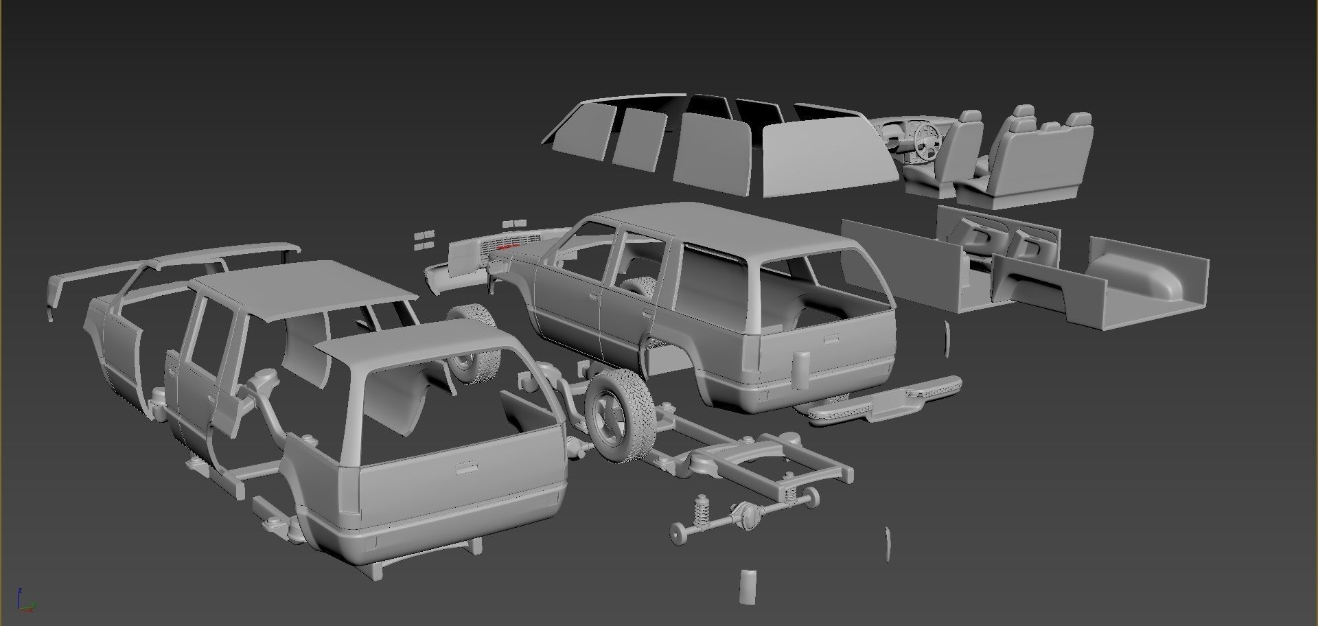 GMC Yukon 1999 3D print model_7