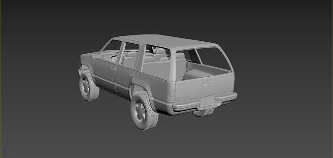 GMC Yukon 1999  3D print model 3