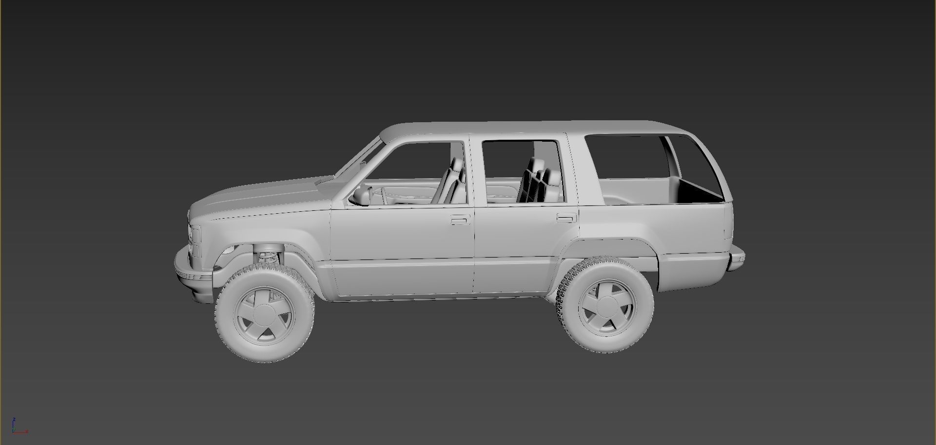 GMC Yukon 1999 3D print model_1