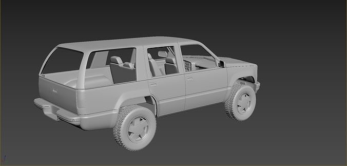 GMC Yukon 1999  3D print model 4